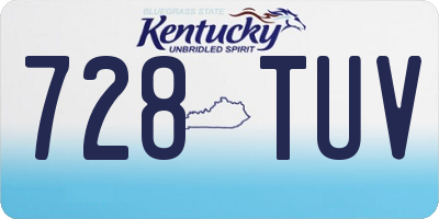 KY license plate 728TUV