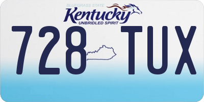 KY license plate 728TUX
