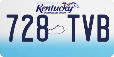 KY license plate 728TVB