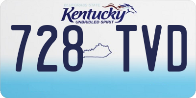 KY license plate 728TVD