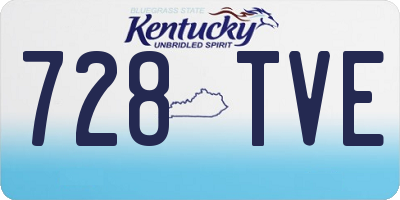 KY license plate 728TVE