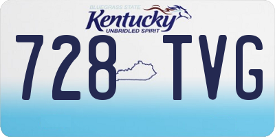 KY license plate 728TVG