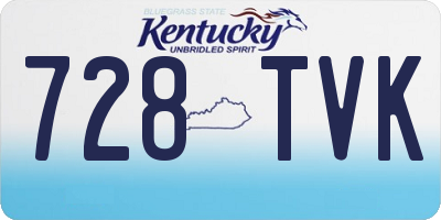 KY license plate 728TVK