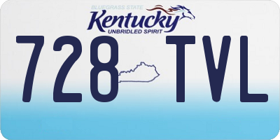 KY license plate 728TVL