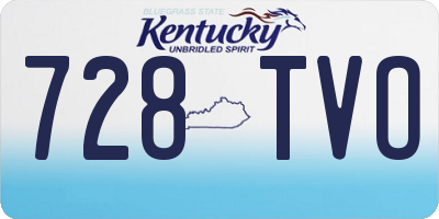 KY license plate 728TVO