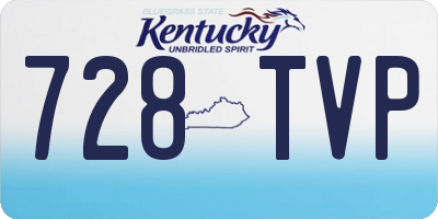 KY license plate 728TVP