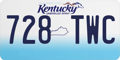 KY license plate 728TWC