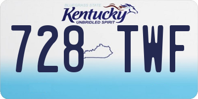 KY license plate 728TWF
