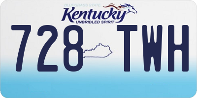 KY license plate 728TWH