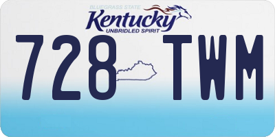 KY license plate 728TWM