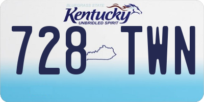 KY license plate 728TWN