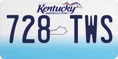 KY license plate 728TWS
