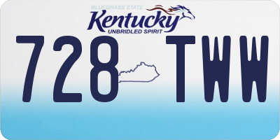 KY license plate 728TWW