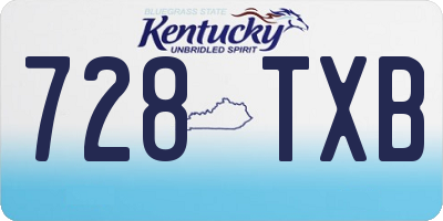 KY license plate 728TXB