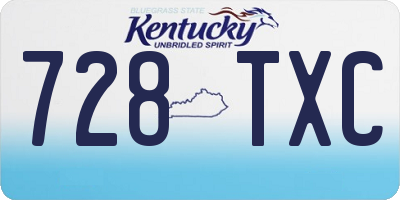 KY license plate 728TXC