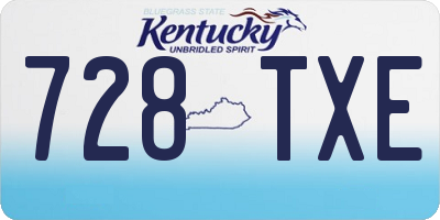 KY license plate 728TXE