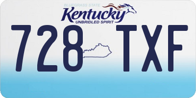 KY license plate 728TXF