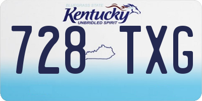 KY license plate 728TXG