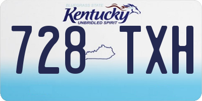 KY license plate 728TXH