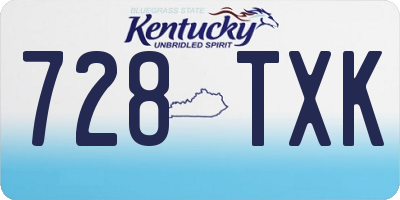 KY license plate 728TXK