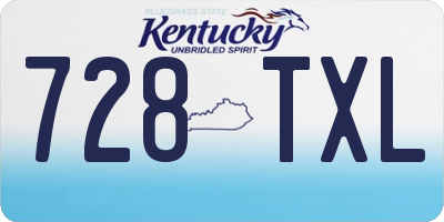 KY license plate 728TXL