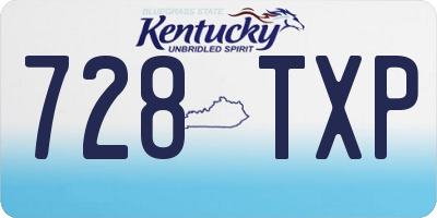KY license plate 728TXP