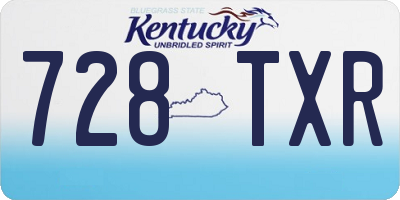 KY license plate 728TXR