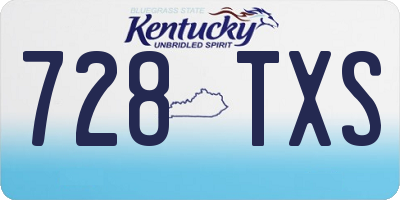 KY license plate 728TXS