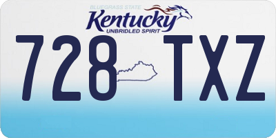 KY license plate 728TXZ