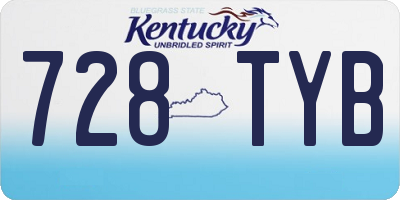 KY license plate 728TYB