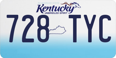 KY license plate 728TYC