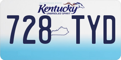 KY license plate 728TYD