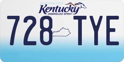 KY license plate 728TYE