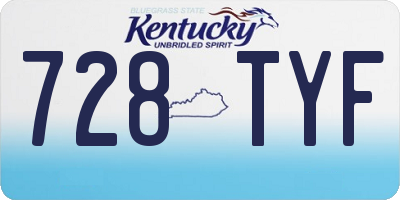 KY license plate 728TYF