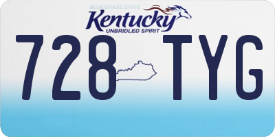 KY license plate 728TYG