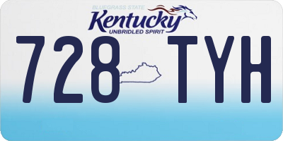 KY license plate 728TYH