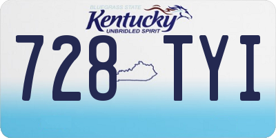 KY license plate 728TYI