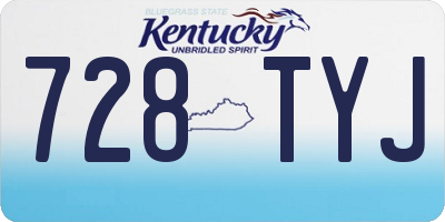 KY license plate 728TYJ
