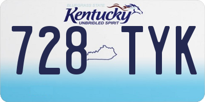 KY license plate 728TYK