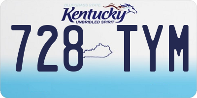 KY license plate 728TYM