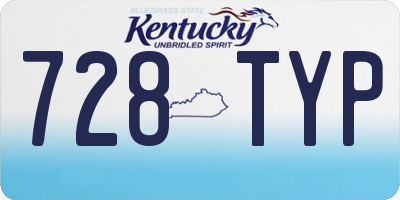 KY license plate 728TYP