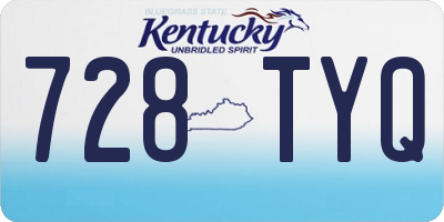 KY license plate 728TYQ