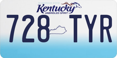 KY license plate 728TYR
