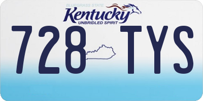 KY license plate 728TYS