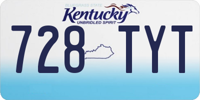 KY license plate 728TYT
