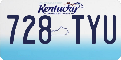 KY license plate 728TYU