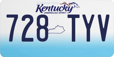 KY license plate 728TYV
