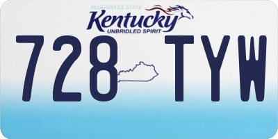 KY license plate 728TYW
