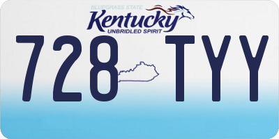 KY license plate 728TYY