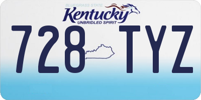 KY license plate 728TYZ